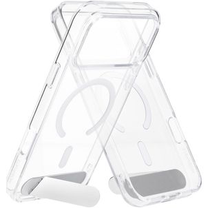 Mobiparts Hardcover Transparent iPhone 18 Pro Max MagSafe Hardcase Backcover mit Ständer - Transparent