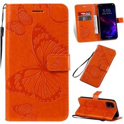 Mobigear Butterfly iPhone 11 Hülle Klapphülle Geldbörse - Orange