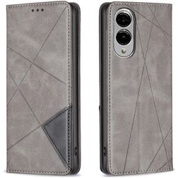 Mobigear Rhombus Slim Samsung Galaxy S25 Edge Hülle Klapphülle - Grau