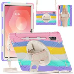 Mobigear SureGrip XGuard Samsung Galaxy Tab S11 Ultra Hülle Kunststoff,Silikon Backcover + Stifthalter + Schulterträger + Ständer