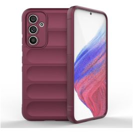 Mobigear Bumpy Samsung Galaxy A54 Hülle Flexibles TPU Backcover - Weinrot