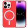 Mobigear Rubber Touch iPhone 15 Pro Max Silikon MagSafe Hülle Backcover - Rot