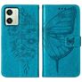 Mobigear Butterfly Motorola Moto G54 Hülle Klapphülle Geldbörse - Blau