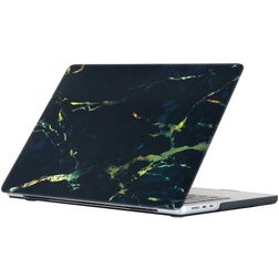 Mobigear Marble MacBook Air 15 Zoll (2023-2026) Hardcase Hülle MacBook Case - Schwarz / Braun - Model A2941 / A3114 / A3241 / A3448