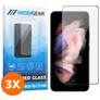 Mobigear Premium Samsung Galaxy S23 Panzerglas Gehärtetes Glas Displayschutz - Hüllenfreundlich - Schwarz (3er Pack)