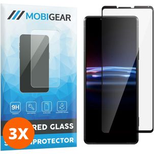 Mobigear Premium Sony Xperia Pro-I Panzerglas Gehärtetes Glas Displayschutz - Hüllenfreundlich - Schwarz (3er Pack)