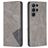 Mobigear Rhombus Slim Samsung Galaxy S24 Ultra Hülle Klapphülle - Grau
