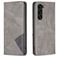 Mobigear Rhombus Slim Samsung Galaxy S25 Plus Hülle Klapphülle - Grau