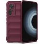 Mobigear Bumpy Xiaomi 12T Hülle Flexibles TPU Backcover - Weinrot