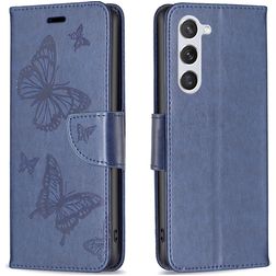 Mobigear Butterfly Samsung Galaxy S24 Hülle Klapphülle Geldbörse - Blau