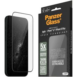 PanzerGlass Ceramic iPhone 16 Plus Gehärtetes Glas Displayschutz - Hüllenfreundlich