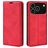 Mobigear Retro Slim iPhone 17 Pro Hülle Klapphülle Geldbörse - Rot