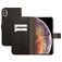 Mobiparts Saffiano Wallet iPhone XS Max Hülle Klapphülle Geldbörse - Schwarz