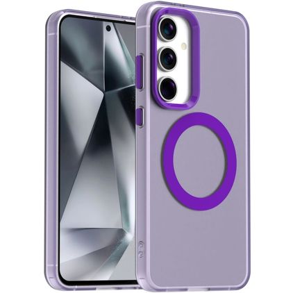 Mobigear Shockproof Samsung Galaxy S24 FE MagSafe Hülle Hardcase Backcover - Lila