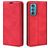 Mobigear Retro Slim Motorola Edge 30 Hülle Klapphülle Geldbörse - Rot