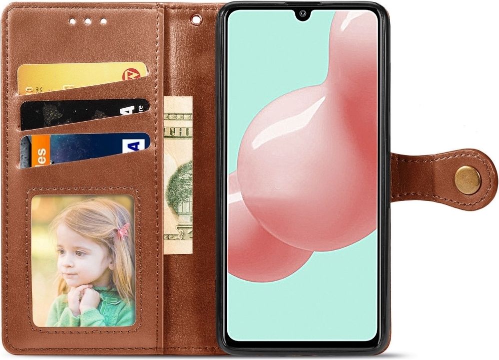 Mobigear Snap Button Samsung Galaxy A41 Hülle Klapphülle Geldbörse