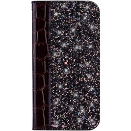 Mobigear Croco Glitter Motorola One Power Hülle Klapphülle Geldbörse - Schwarz Mobigear Croco Glitter Motorola One Power Hülle Klapphülle Geldbörse - Schwarz
