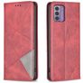 Mobigear Rhombus Slim Nokia G42 Hülle Klapphülle - Rot