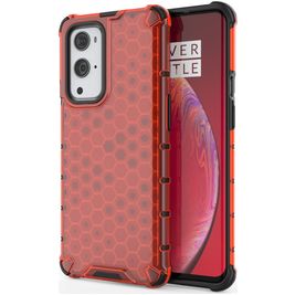 Mobigear Honeycomb OnePlus 9 Pro Hülle Hardcase Backcover Stoßfest - Rot