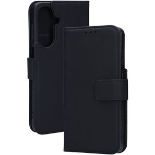 Mobiparts Wallet Samsung Galaxy A27 Hülle Echtes Leder Klapphülle Geldbörse - Schwarz