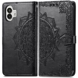 Mobigear Mandala Nothing Phone (2) Hülle Klapphülle Geldbörse - Schwarz