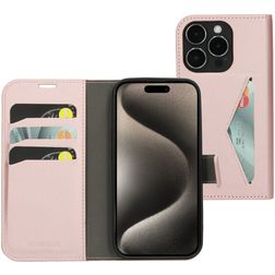 Mobiparts Classic Wallet iPhone 15 Pro Hülle Klapphülle Geldbörse - Pink