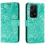 Mobigear Flowers HONOR 200 Lite Hülle Klapphülle Geldbörse - Grün