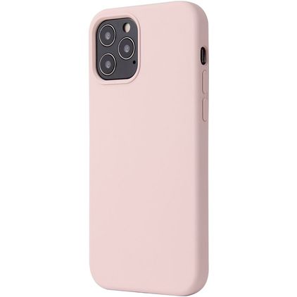 Mobigear Rubber Touch iPhone 12 Pro Silikon Hülle Backcover - Sand Pink
