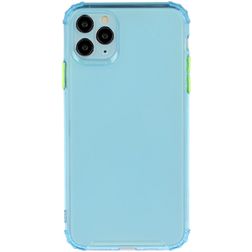 Mobigear Cushion iPhone 12 Pro Max Hülle Flexibles TPU Backcover Stoßfest - Blau