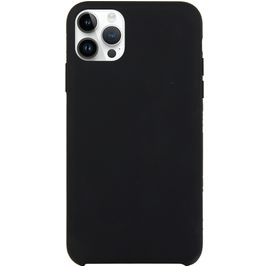 Mobigear Rubber Touch iPhone 15 Pro Silikon Hülle Backcover - Schwarz