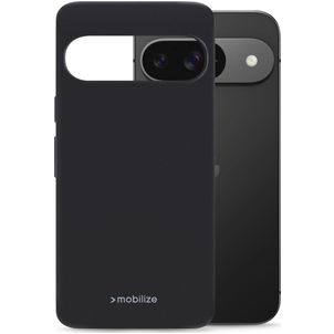 Mobilize Rubber Gelly Google Pixel 9 Hülle Flexibles TPU Backcover - Schwarz