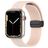 Mobigear Stripe Mag Silikon Apple Watch Armband Magnetverschluss - 42/41/40/38 mm - Weiß / Pink