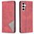 Mobigear Rhombus Slim Samsung Galaxy S23 FE Hülle Klapphülle - Rot