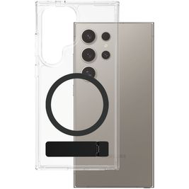 CARE by PanzerGlass Feature Case Samsung Galaxy S25 Ultra MagSafe Hülle Hardcase Backcover Stoßfest mit Ständer - Transparent / Schwarz