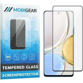 Mobigear Premium HONOR Magic 4 Lite Panzerglas Gehärtetes Glas Displayschutz - Hüllenfreundlich - Schwarz