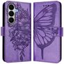 Mobigear Butterfly Samsung Galaxy A27 Hülle Klapphülle Geldbörse - Lila