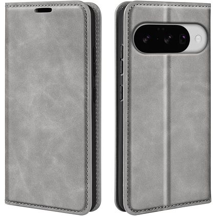 Mobigear Retro Slim Google Pixel 10 Hülle Klapphülle Geldbörse - Grau