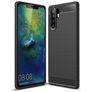 Mobigear Brushed Slim Huawei P30 Pro Hülle Flexibles TPU Backcover - Schwarz