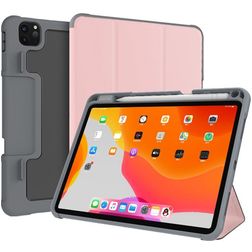Mutural Tri-Fold Tough iPad Pro 11 Zoll (2022) Hülle Klapphülle + Stifthalter - Schwarz / Roségold