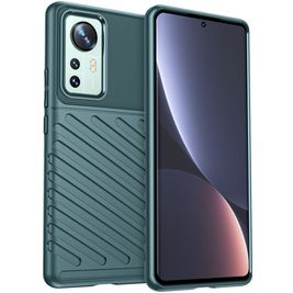 Mobigear Groove Xiaomi 12 Pro Hülle Flexibles TPU Backcover - Grün
