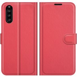 Mobigear Classic Sony Xperia 10 III Klapphülle Portemonnaie - Rot