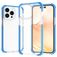 Mobigear Full Bumper iPhone 14 Pro Max Hülle Hardcase Backcover Stoßfest - Transparent / Blau