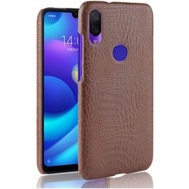 Mobigear Croco Xiaomi Redmi Note 7 Hülle Hardcase Backcover - Braun
