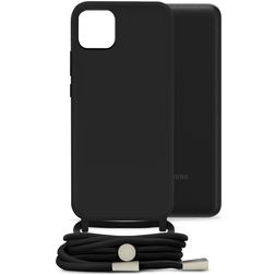 Mobilize Lanyard Gelly Samsung Galaxy A03 Flexibles TPU Handykette - Schwarz