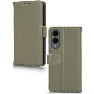 Mobilize Premium Gelly Samsung Galaxy S25 Edge Hülle Klapphülle Geldbörse - Grün