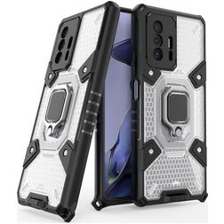 Mobigear Armor Ring Xiaomi 11T Hülle Hardcase Backcover Stoßfest mit Ringhalter - Weiß