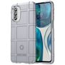 Mobigear Rugged Shield Motorola Moto G82 Hülle Flexibles TPU Backcover Stoßfest - Grau