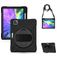 Mobigear SureGrip XGuard iPad Pro 11 Zoll (2022) Hülle Kunststoff,Silikon Backcover + Stifthalter + Schulterträger + Ständer - Schwarz