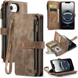 CaseMe C30 iPhone 17e Hülle Klapphülle Geldbörse - Braun