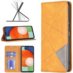 Mobigear Rhombus Slim Samsung Galaxy A13 4G Hülle Klapphülle - Cognac